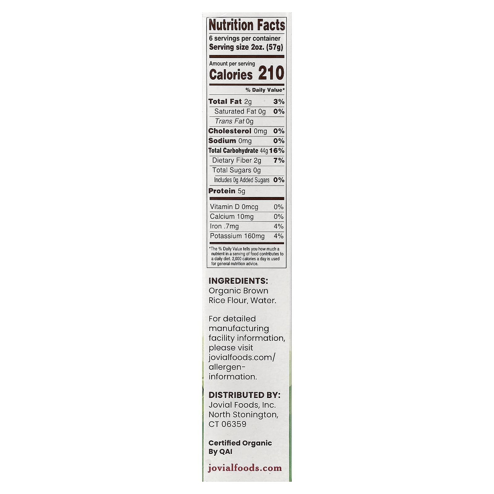 Jovial Gluten Free Orzo 12 oz