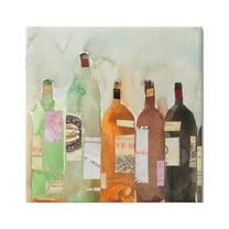 Stupell Industries Collaged Wine Champagne Bottles Vintage Style , 36 x 36, Design by Samuel Dixon