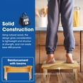 thumbnail image 3 of Colourtree L15.75"x W7.9"x D6.7" Yellow Bamboo Toilet Stool Original Simple Design Healthy Portable Squat for Adults, 3 of 5