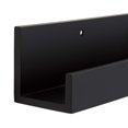 thumbnail image 4 of Kate and Laurel Levie Wood Floating Wall Shelf Picture Frame Holder Ledge, Black, 4 of 10