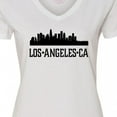 thumbnail image 4 of Inktastic Los Angeles California City Skyline Women's V-Neck T-Shirt, 4 of 5