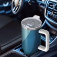 thumbnail image 6 of 40oz Tumbler with Handle and Straw, Vacuum Insulated Stainless Steel Travel Mug, Fits Car Cup Holder, Abstract Colorful Print, 6 of 6