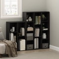 thumbnail image 3 of Furinno LUDER Book Shelf, 5-Cube Bookshelf, Reversible Bookcase, 9.4 x 19.5 x 31.5, for Living Room, Bedroom, Home Office, Darkwood, 3 of 5