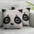 thumbnail image 3 of Qinduosi Throw Pillow Cover Cute s Pillow Covers Black and White Pillowcovers Soft Double Side Print Sofa Linen Square Throw Pillowcover " for Living Room Bedroom Car Decor, 3 of 5
