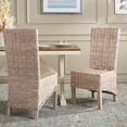 thumbnail image 2 of SAFAVIEH Pembrooke Classic Rattan Solid Dining Parsons Chair, Natural (Set of 2), 2 of 14