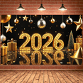 thumbnail image 5 of Golden Theme New Year Banner Elegant Design Countdown Clock Balloon Decoration for Party Celebration Event, 5 of 9