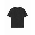 thumbnail image 4 of Women's Oversized Black T-Shirt with Chrome Face and Star Graphic Print, Loose Fit Y2K Streetwear Tee Top, 4 of 9