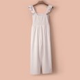 thumbnail image 4 of GDREDA Women Casual Jumpsuit Spring Summer Ruffled Straps High Waist Jumpsuit Solid Color Jumpsuit Wide Leg Trousers Jumpsuit Lace Jumpsuits for Women Evening, 4 of 5