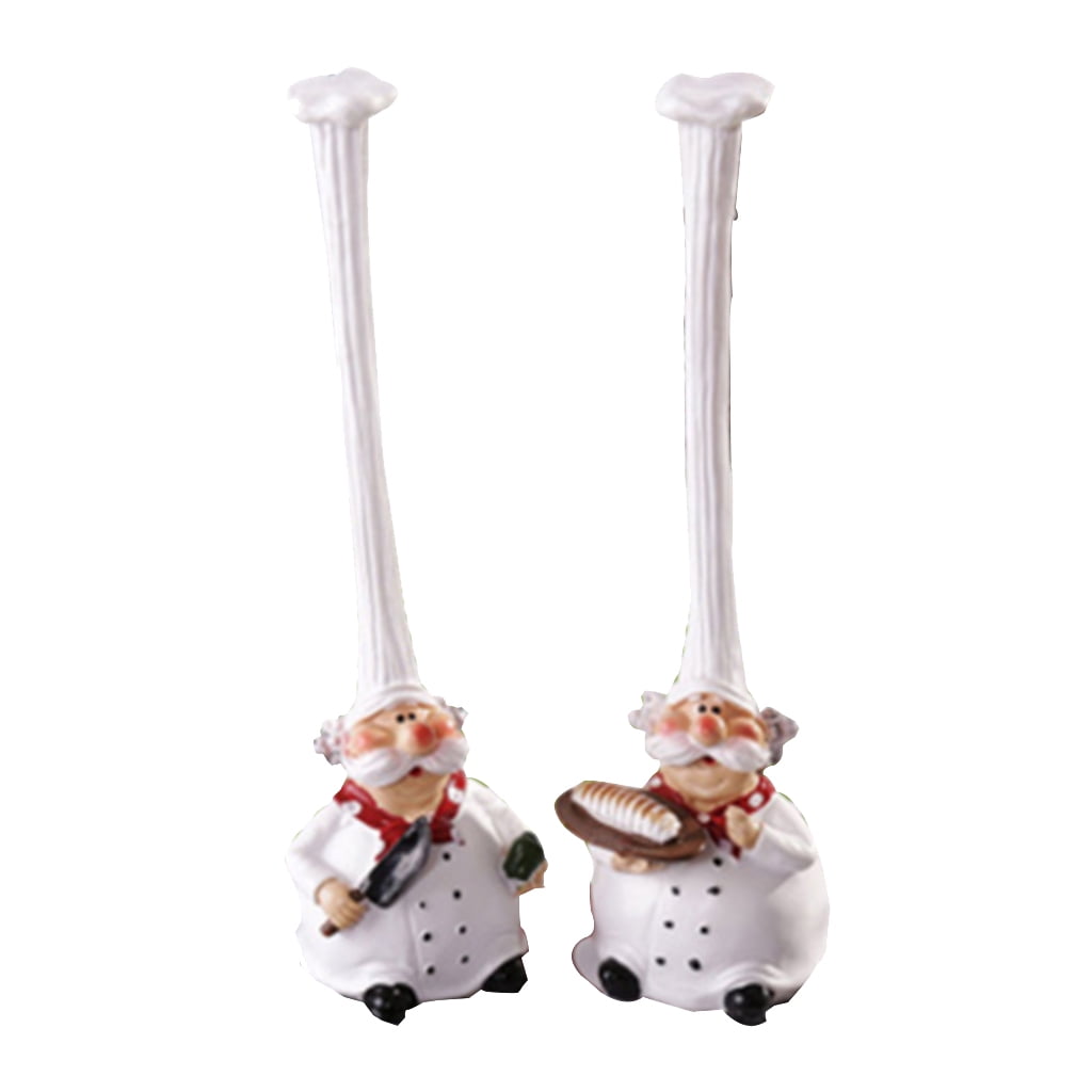 Set of 2 Lovely Resin Chef Figurines Figurine Collectible Gifts