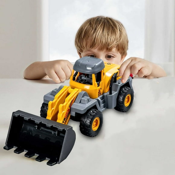 Construction Toys, Tough Machines Toy Front Loader , Construction Excavator Kids Toy Play Truck Toys, Steam Roller, Ages 3+
