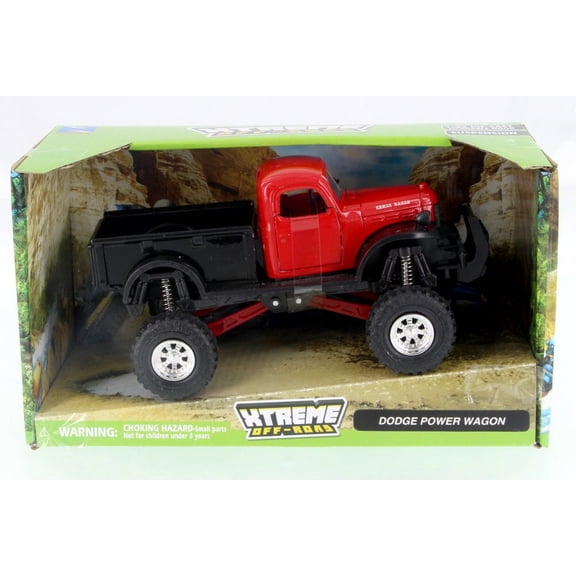 1946 Dodge Power Wagon Extreme Off-Road, Red w/ Black - New Ray 54516 - 1/32 Scale Diecast Model Toy Car