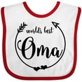 thumbnail image 3 of Inktastic World's Best Oma Girls Baby Bib, 3 of 4