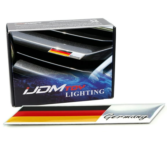 Aluminum Plate Germany Flag Emblem Badge For Germany Car Front Grille, Side Fenders, Trunk, Dashboard, etc