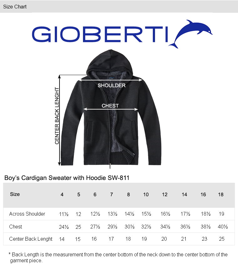 Gioberti Boy's Full Zip Knitted Cardigan Sweater with Hoody and Sherpa Lining 
