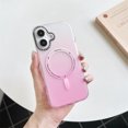 thumbnail image 1 of For iPhone 16 Pro Max Gradient Aurora Slim Matte Magnetic Case For iPhone 11 12 13 14 15 16 Pro Max Plus Mini Shockproof Cover Pink For iPhone 15Plus, 1 of 6