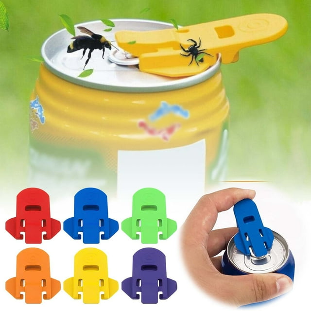 Easy Can Opener 6 Pack Can Opener & Beverage Can Cover Protector Lives compatible with Machine Opener Charm Holder Top Opener Old Fashioned Can Openers Hand Held