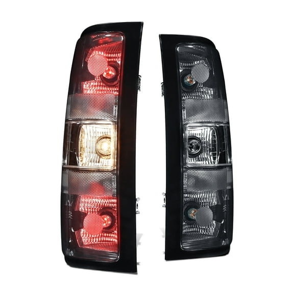 DNA Motoring For 07-14 Silverado 1500 250 3500 Smoked Clear Tail Light Brake Lamps Pair
