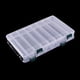 thumbnail image 2 of Caja de aparejos de señuelos de pesca Caja de plástico de 14 compartimentos de doble cara Hugtrwg Para estrenar, 2 of 6