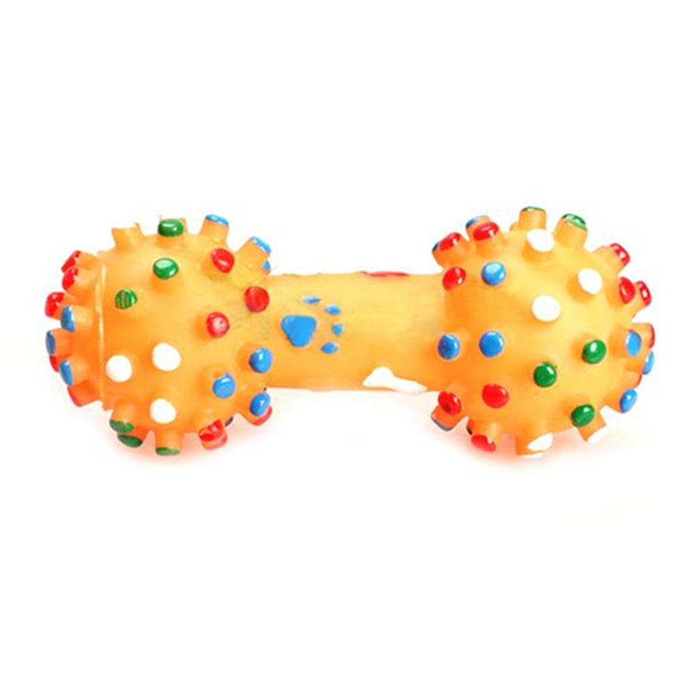 Pet Dog Puppy Cat Chews Toy Rubber Bone Squeaker Squeaky Sound Play Feeder Toys 