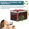 thumbnail image 4 of Petsfit 36 Inch Dog Crate, Adjustable Fabric Cover by Spiral Iron Pipe, Chew Proof 3 Door Design, Soft Collapsible Dog Kennel,Red, 4 of 9
