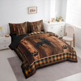 thumbnail image 3 of Homewish Elk Reindeer Print Twin Bedding Sets 7-Piece, Rustic Farmhouse Cabin Bedding Comforter Set, Teens Kids Boys Girls Reversible Sheet Sets, Luxury Bedroom Decor, 3 of 7