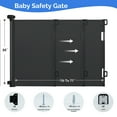 thumbnail image 6 of Hawsaiy Retractable Baby Gate, 71" Wide x 35" Tall Mesh Safety Gate for Babies and Pets, for Stairs, Doorways & Hallways, 6 of 8
