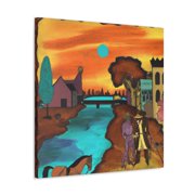 Frontier Town Scene - Canvas