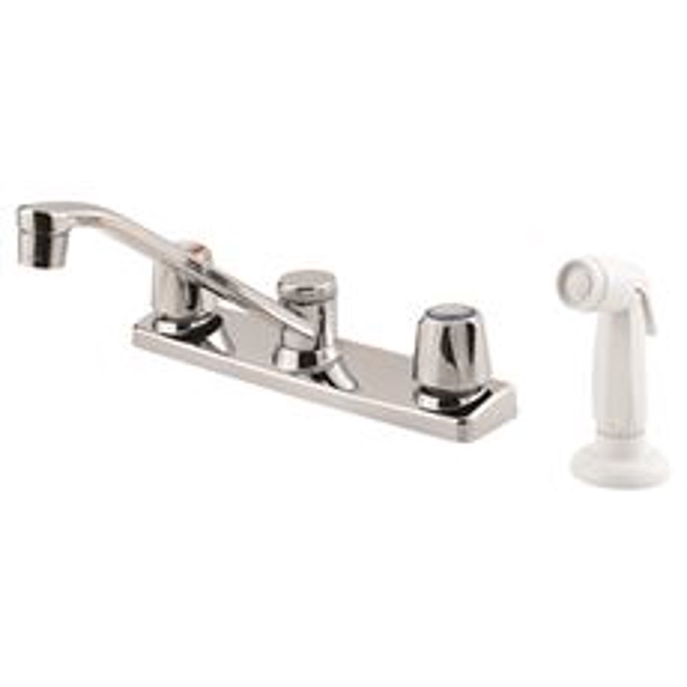 Price Pfister Kitchen Faucet 2Handle Chrome, Metal Handles Lead Free 1