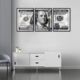 thumbnail image 4 of Hieng Dollar Money Canvas Wall Art Decor Vintage 100 Dollar Bill Motivational Poster Painting for Home Decor and Office Living Room Artwork Unframed, 4 of 6