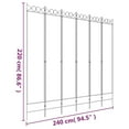 thumbnail image 4 of vidaXL 6-Panel Room Divider Black 240x220 cm Fabric, 4 of 5