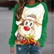 thumbnail image 2 of Camiseta informal de manga larga con cuello redondo y estampado navideño para mujer Pompotops qwe23969, 2 of 5