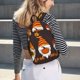 thumbnail image 5 of Disketp Fall Gnomes print Canvas Backpack Lightweight Travel Daypack Student Rucksack Laptop Backpack-, 5 of 5
