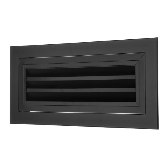 Uxcell 6" x 16" Aluminum Gable Vent, 1Pcs Return Grille Gable Louver Air Vent with Screen Mesh Filter Removable Door for Sidewall Wall Ceiling Floor Attic Shed HVAC System, Black