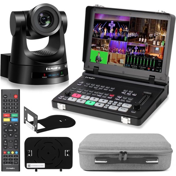 FoMaKo 1080P 20x NDI Camera Bundle Black(KN20A M5)
