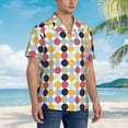 thumbnail image 5 of Balery Polka Dot Print Men's Hawaiian Shirts Short Sleeve Beach Shirt Relaxed Fit Vacation Button Down Shirts-X-Large, 5 of 9
