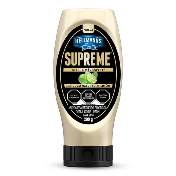 Mayonesa Hellmann's Supreme reducida en grasa con jugo de limón 290 g
