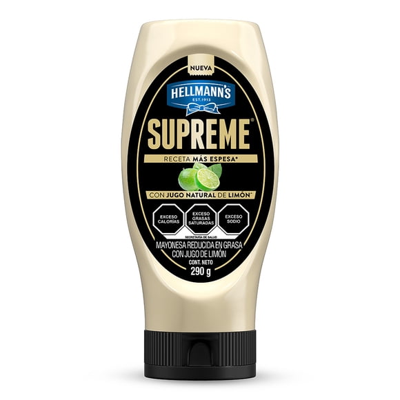 Mayonesa Hellmann's Supreme reducida en grasa con jugo de limón 290 g