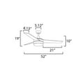 thumbnail image 2 of 89906FTSNBK Maxim Lighting Trio - 3 Blade Hugger Ceiling Fan-19 Inches Tall and 52 Inches Wide-Satin Nickel/Black Finish, 2 of 5