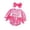 Pink, variant on CAIXIA Baby Girl Halloween Outfit Long Sleeve Plaid Bow Snap Bodysuit Romper Onesie Jumpsuit Stretchy Clothes Casual Dress Up Outfit