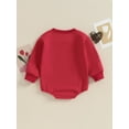 thumbnail image 4 of Suealasg Infant Baby Boys Valentine’s Day Romper 3M 6M 12M 18M Newborn Spring Playsuit Letter Print Long Sleeve Round Neck Bodysuits Jumpsuits for Boys Girls, 4 of 7
