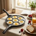 thumbnail image 3 of Nonstick Egg Frying Pan, Aluminum 7 Hole Breakfast Skillet for Pancakes Eggs Burgers, Multi-Section Cooking Pan for Home Kitchen, Easter Brunch Cookware, Black, 3 of 4