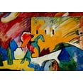 thumbnail image 2 of Kandinsky, Wassily 24x18 White Modern Wood Framed Museum Art Print Titled - Improvisation no.3 1909, 2 of 4