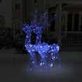 thumbnail image 1 of vidaXL Acrylic Reindeer Christmas Decorations 2 pcs 120 cm Blue, 1 of 5