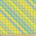 thumbnail image 2 of Ambesonne Geometric Fabric by the Yard Upholstery, Straight Diagonal Lines, 1 Yard, Mustard Turquoise Blush, 2 of 5