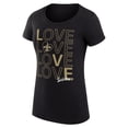 thumbnail image 2 of Women's G-III 4Her by Carl Banks Black New Orleans Saints Love Graphic Fitted T-Shirt, 2 of 5