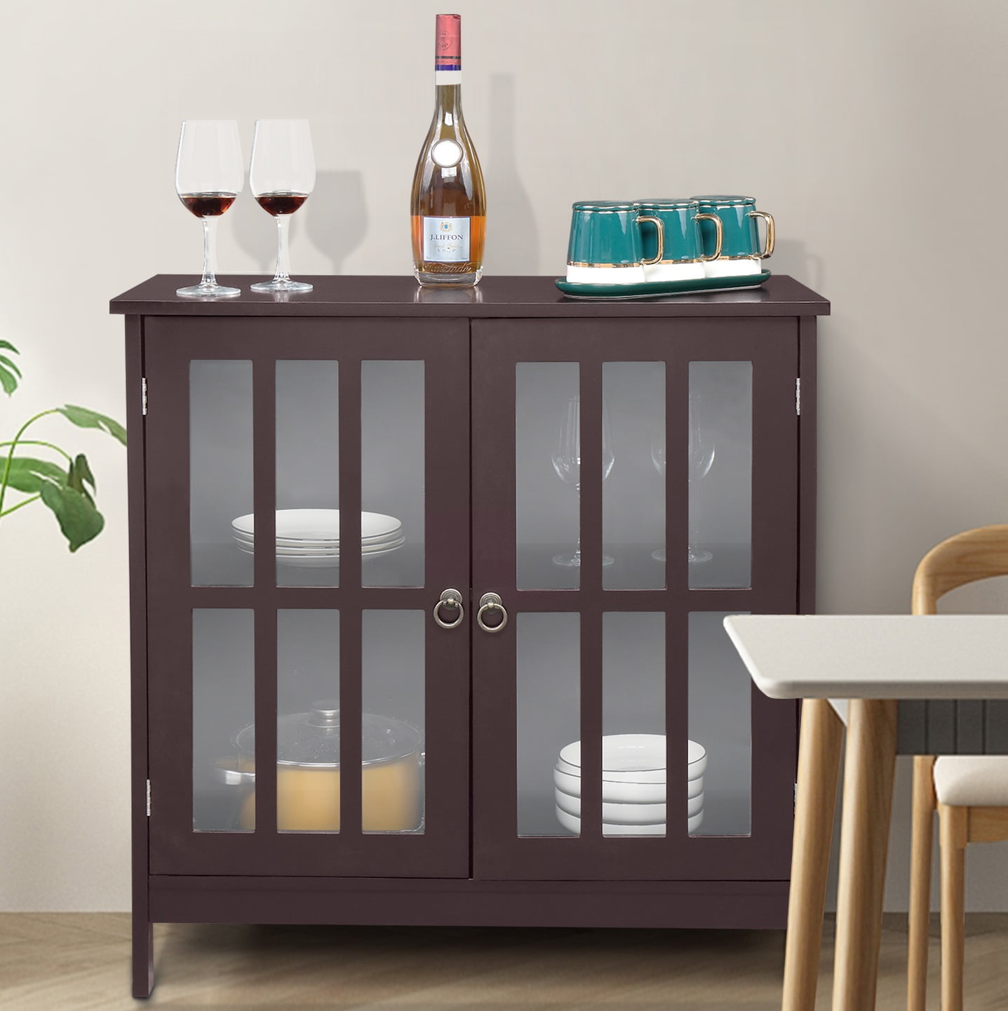 Kitchen Sideboard Buffet Entertainment Center with Storage