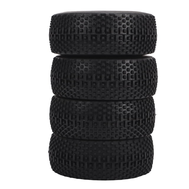 Rubber Tires, RC Car Wheels Environmentally Friendly Universal Strong Cushioning Weighted Flexible Control for 1/8 Remote Control Car Black,Red,White