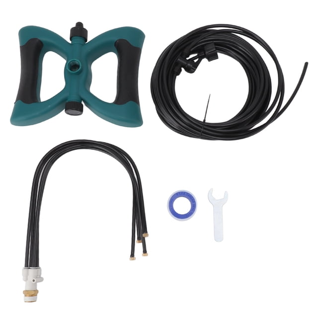 Sistema de enfriamiento por nebulización para exteriores con pulverizador de pie, flexible, ajustable en ángulo, antifugas, portátil, con manguera de e