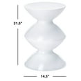 thumbnail image 5 of Safavieh Guildsman Glam Aluminum and Powder Coated Round End Table, White, 5 of 6
