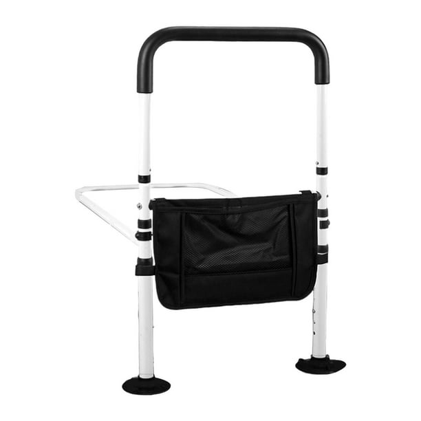 Barandillas de cama para adultos mayores, asa de cama segura con pata, bastón de cama, barandilla de asistencia para cama ajustable en altura para Estándar con bolsa